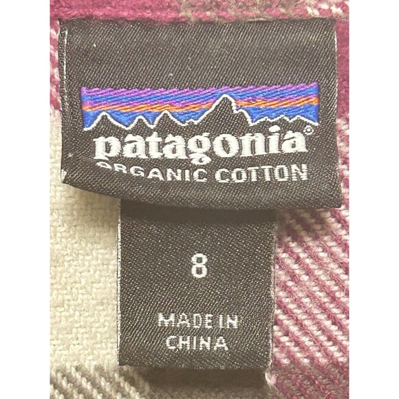 Patagonia Organic Cotton‎ Womens Size 8 Plaid Flannel Hiking Outdoors Mountains - Picture 5 of 12